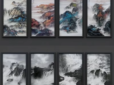 landscape painting 3d model