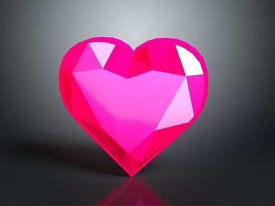 Crystal Love Heart Crystal Heart Crystal Ore Crystal Mineral Gem Ore Crystal 3d model