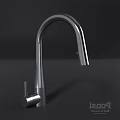 Modern Stainless Steel Kitchen Faucet With Sleek Gooseneck Spout And Single Handle Design