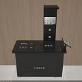 Smart Commercial AI Checkout Counter with Touchscreen Display and Payment Area for Retail Use