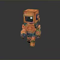 Robot Robot Assistant Small Robot Robot Butler Robot Butler Figure Game Figure 3d model