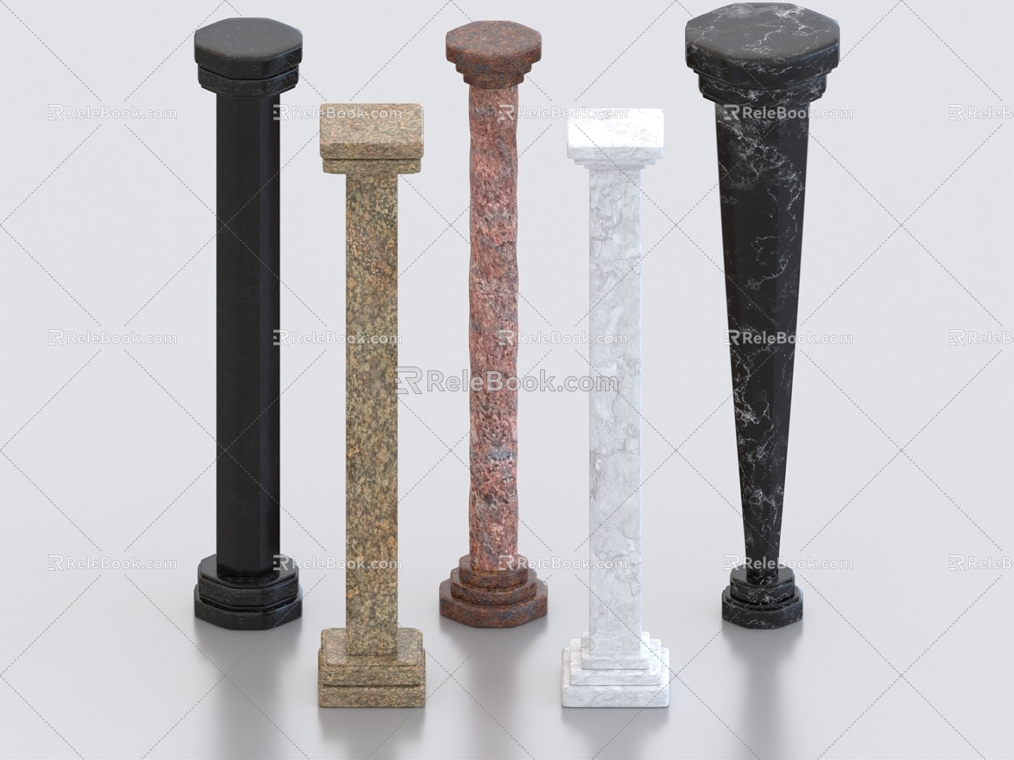 Roman Column Stone Carved Column Stone Column Garden Stone Column Panlong Column Marble Column Classical Column 3d model