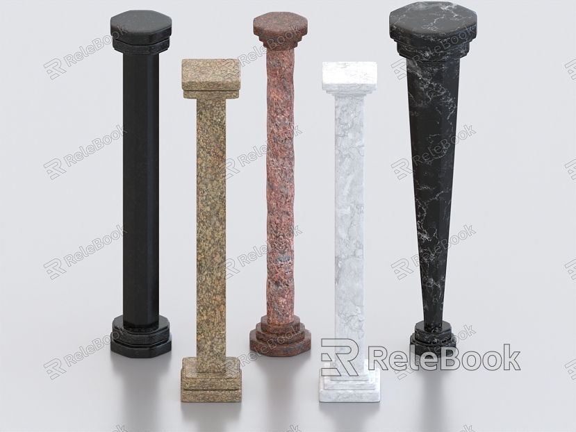 Roman Column Stone Carved Column Stone Column Garden Stone Column Panlong Column Marble Column Classical Column model