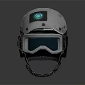 Futuristic Silver Helmet With Blue Glowing Logo And Transparent Visor MAX-78 Label