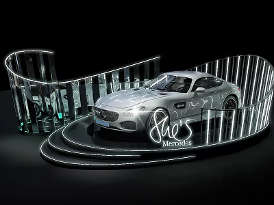 Fashion Car Booth 3d model