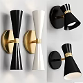 Modern Black And White Wall Lamps With Gold Accents For Contemporary Home Decor