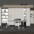 Modern study 3d model