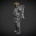 Detailed Full Body Astronaut In Tactical Spacesuit With Helmet Backpack Gear 3D Render