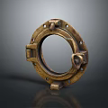 Vintage Brass Circular Door Knocker For Home Decor And Daily Use