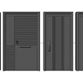 Modern Security Doors Featuring Different Panel Designs And Styles For Home Safety 3d model