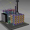 Industrial Power Transformer Equipment With Cooling Fins Insulator Columns And Control Panels