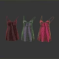 Women's Satin Slip Dresses With Spaghetti Straps In Black Purple Pink Colors
