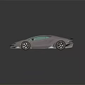 Sleek Light Colored Sports Car With Rear Spoiler And Alloy Wheels Design