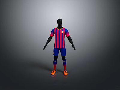 Sportswear sports suit football sportswear suit short sleeve half pants daily necessities 3d model