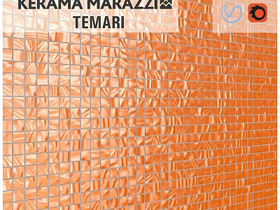 Kerama Marazzi Temari Orange Mosaic Tiles For Washroom Daily Use Wall Decoration 3d model