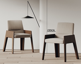 Cesca modern dining chair fabric dining chair 3d model