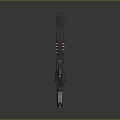 Futuristic Sci Fi Weapon Design With Scope Blue Red Accents And Grip