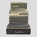 Vintage Cash Register With Cashier Drawer And Cash Amount