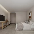 Elegant Modern Hotel Guest Room With Twin Beds Large Windows Natural View And Artwork