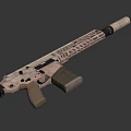 High Quality Tactical Rifles Featuring Black And Tan Finish With Modern Design 3d model