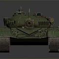 Green Military Tank Showcasing Long Cannon Turret And Heavy Armored Tracks