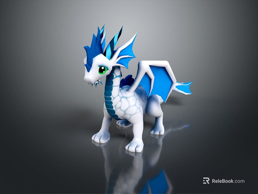 Modern game character baby dragon dragon dragon texture