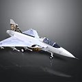 White Fighter Jet Model With Detailed Cockpit And Landing Gear Design