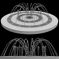 Decorative Garden Ornament Circular Fountain With Multiple Water Jets And Flowing Streams