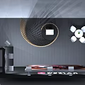 UVITEC Exhibition Booth Design With Wooden Partition Reception Desk And Eye