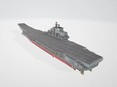 Low model aircraft carrier Liaoning military game model 3d model
