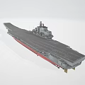 Low model aircraft carrier Liaoning military game model 3d model