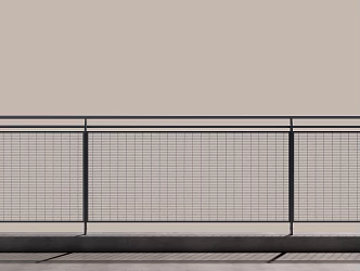Modern Handrail Barbed Wire Railing Handrail 3d model