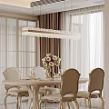 Elegant Modern Living Dining Room Interior With Sofa Coffee Table Pillows And Curtains