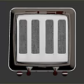 Lowe Beige Four Slice Toaster With Control Knobs Kitchen Appliance