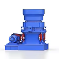 Blue Vertical Industrial Crusher Equipment Featuring Motor Red Components And Sturdy Base