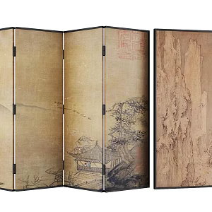 new chinese style screen 3d model