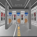 Hip Hop Dance Locker Room Interior With Clothing Racks And Modern Design Elements
