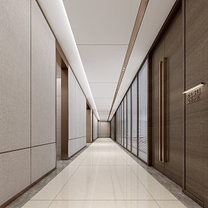 Modern aisle walkway 3d model