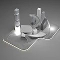 Modern Urban Architectural Complex With Spiral Structure And Geometric Design Elements
