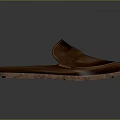 Brown Leather Slippers With Comfortable Strap Design For Daily Wear