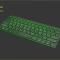 Wireless Ultra Slim Bluetooth Keyboard with Compact Design for Electronic Devices 3d model
