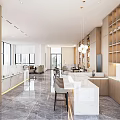 New Chinese-style Tooling Sales Office with Sand Ticket with Front Desk with Water Bar with Display Cabinet 3d model