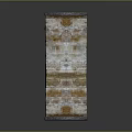 Rustic Brick Fireplace Interior Component With Arch Design And Stone Mantel