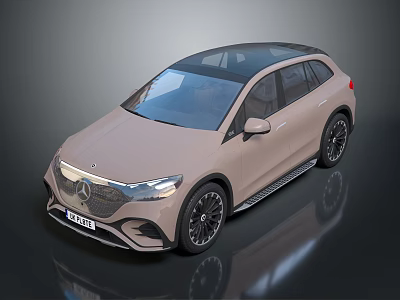 Mercedes Benz Beige SUV With Black Roof Panoramic Sunroof And Modern Design 3d model