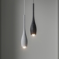 Micro-cement Minimal Water Drops Bedroom Bedside Chandelier Chandelier Micro-cement Bedside Water Drops 3d model