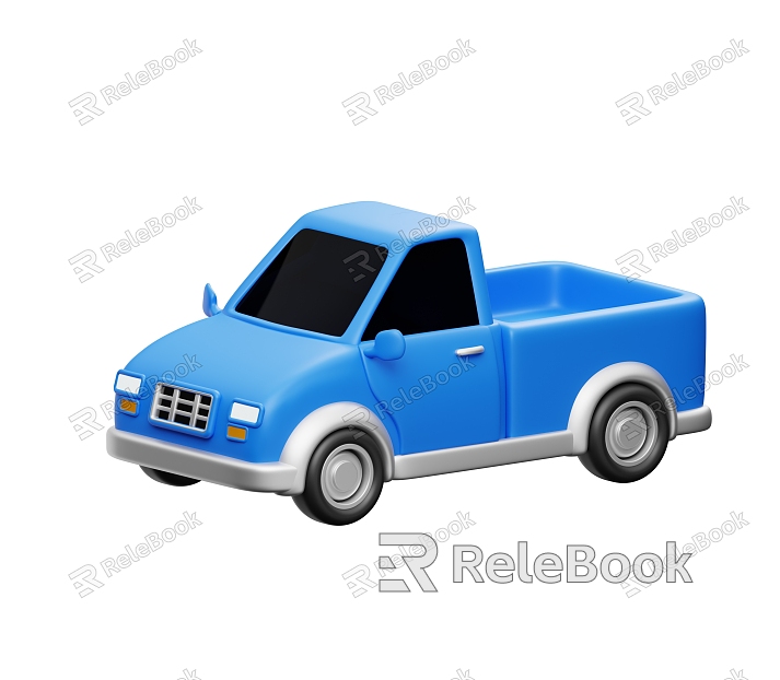 Pickup Truck Car Pull Truck Functional Car Cartoon Pickup Truck model