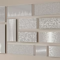 Decorative Metal Panels With Various Perforated Patterns For Wall Decoration 3d model
