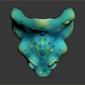 Game Movie Fantasy Character With Blue Green Body Yellow Spots And Big Eyes