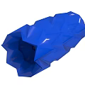 Abstract Blue 3D Geometric Polyhedral Sculpture For Decorative Art 3d model