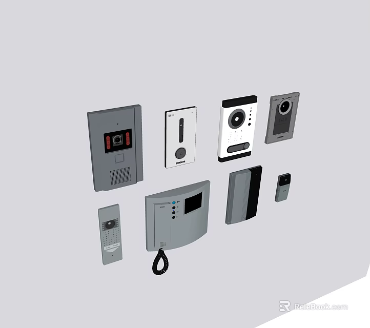 Various Doorbell Styles With Modern Design And Wireless Functional Features 3d model 
